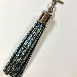 BN Sarah Haran Multi-Colour Shagreen CapsuleTassel w/ Silver hardware